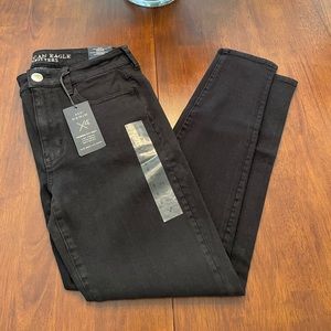 AE Hi-Rise Jeggings Black 6 Short NWT
